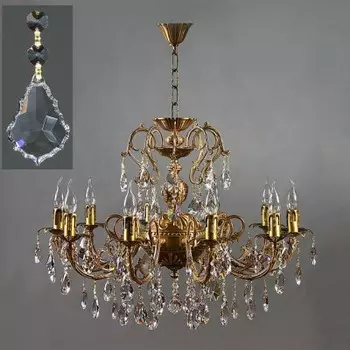 Люстра Ambiente 8888/10 AB Leaf crystal