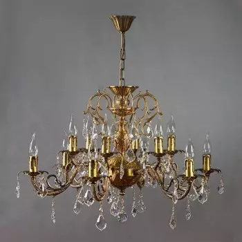 Люстра Ambiente 8888/6+6 AB Leaf crystal