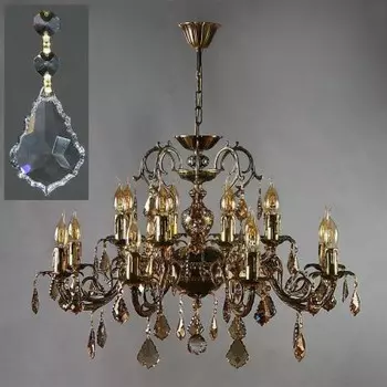 Люстра Ambiente 8888/8+8 PB Leaf crystal