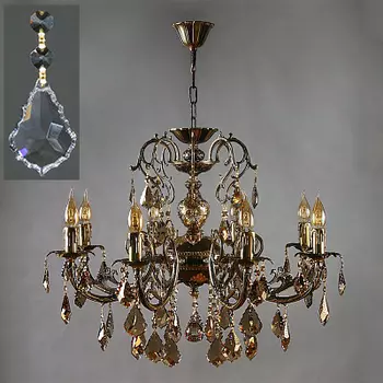 Люстра Ambiente 8888/8 PB Leaf crystal