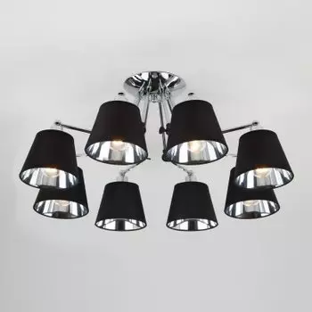 Люстра черная Евросвет 70063/8 хром