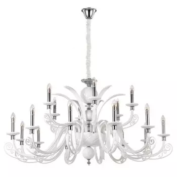 Люстра Crystal lux LETISIA SP12+6 WHITE 2180/318