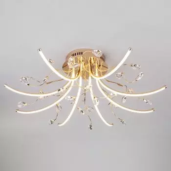 Люстра диодная Alfa 90087/8 золото 64W