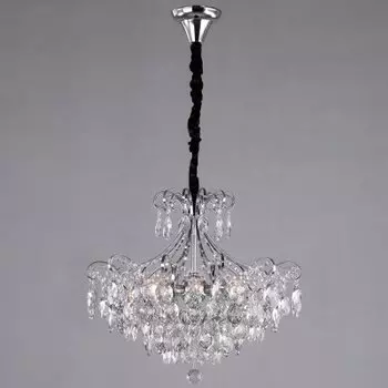 Люстра Eurosvet 10080/6 хром/прозрачный хрусталь Strotskis