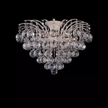 Люстра Eurosvet 3299/6 белый с золотом/прозрачный хрусталь