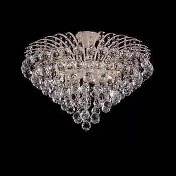 Люстра Eurosvet 3299/9 белый с золотом/прозрачный хрусталь