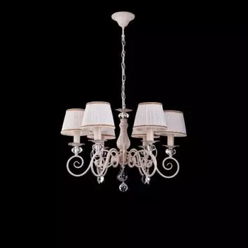 Люстра Eurosvet 3300/6 белый с золотом/прозрачный хрусталь