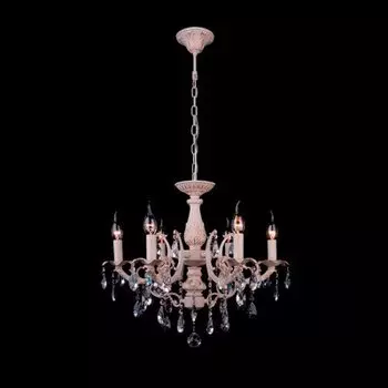 Люстра Eurosvet 3345/6 белый с золотом/прозрачный хрусталь