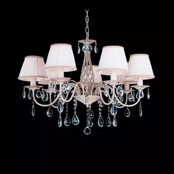 Люстра Eurosvet 3637/7 белый с золотом/прозрачный хрусталь