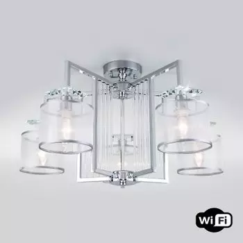 Люстра Eurosvet 60123/5 хром Smart (60108/5) Fargo