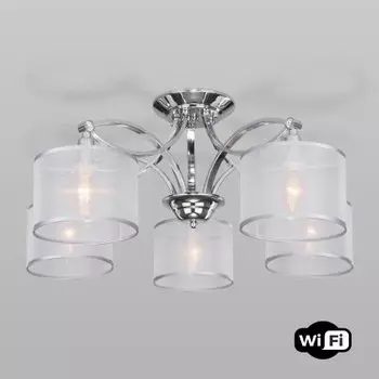 Люстра Eurosvet 60124/5 хром Smart (60109/5) Fabiola