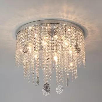 Люстра Евросвет 10083/6 хром/прозрачный хрусталь Strotskis