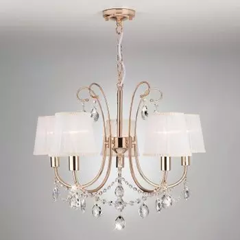 Люстра Евросвет 10087/5 золото/прозрачный хрусталь Strotskis