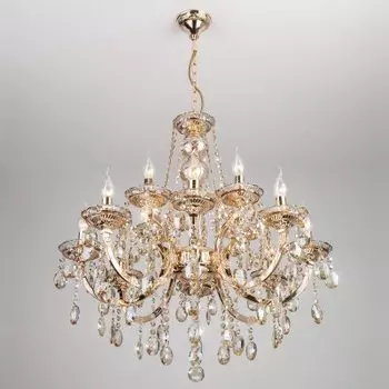 Люстра хрустальная Евросвет 3449/8+4 золото