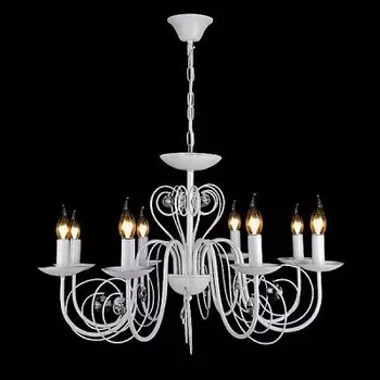 Люстра Евросвет 60018/8 белая с золотом