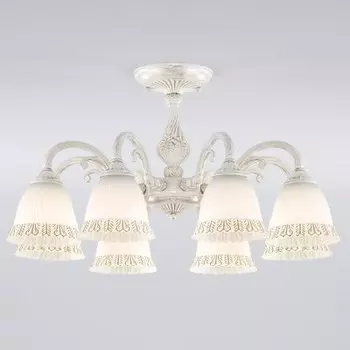 Люстра Евросвет 60107/8 белый с золотом Campina