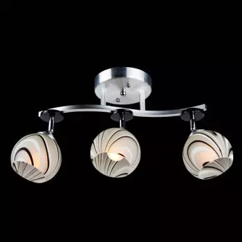 Люстра Евросвет 9643/3 алюминий/белый