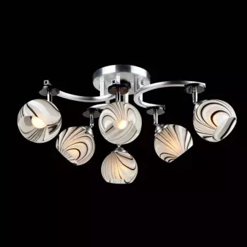 Люстра Евросвет 9643/6 алюминий/белый