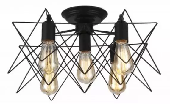 Люстра лофт Arte Lamp A6048PL-5BK