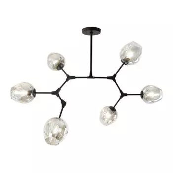 Люстра НИССА черная (прозрачные плафоны) w115*80 h45/65 E27 6*40W Kink light 07512-6,19(21)