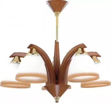 Люстра потолочная из дерева Alfa LOS 5366