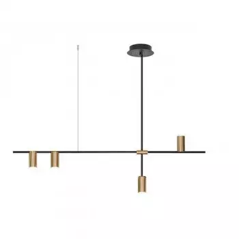 Люстра РИЯ черный/бронза w130*6 h60 GU10 4*10W Kink light 07621-4,20