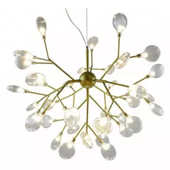 Люстра ВЕТТА золото (прозрачные плафоны) d72 h57 G4 72W (Led лампы в комплекте, 4000K) Kink light 07521-36,33