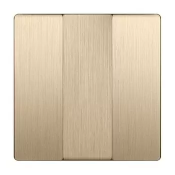 Набор клавиш для выключателя трехклавишного (шампань рифленый) WL10-SW-3G-CP Werkel