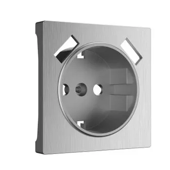 Накладка для розетки USB (cеребряный рифленый) W1179509 Werkel