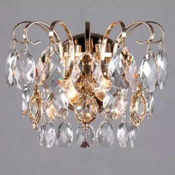 Настенный светильник бра Eurosvet 10081/2 золото/прозрачный хрусталь Strotskis