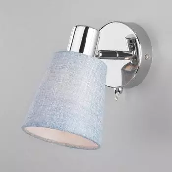 Настенный светильник Евросвет 20080/1 хром/голубой Culver