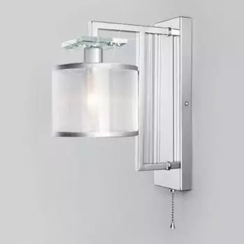 Настенный светильник с абажуром 60123/1 хром Eurosvet Fargo