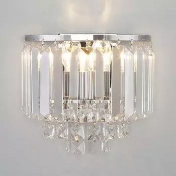 Настенный светильник с хрусталем 10121/2 хром Eurosvet Torreta