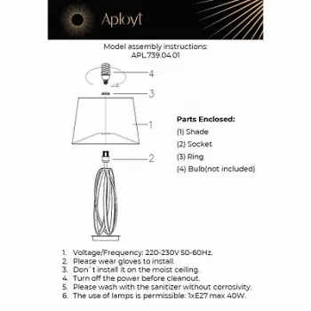 Настольная лампа Aployt APL.739.04.01 Monika