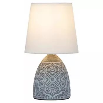 Настольная лампа Rivoli Debora D7045-502 1 * Е14 40 Вт керамика синяя с абажуром