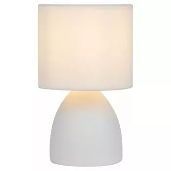 Настольная лампа Rivoli Nadine 7042-502 1 * Е14 40 Вт керамика белая с абажуром