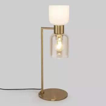 Настольная лампа со стеклянными плафонами Eurosvet 01084/2 латунь Tandem