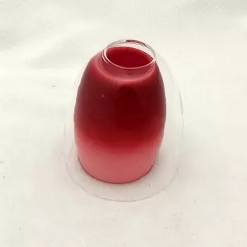 Плафон двойной красный+прозрачный E14 9808 арт. 70433