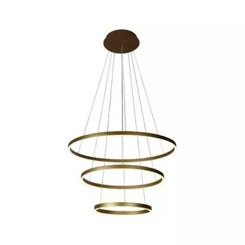 Подвес диммируемый ТОР мат.золото d80+60+40 h160 Led 110w (3000K) с пультом ДУ Kink light 08223,33(3000K)