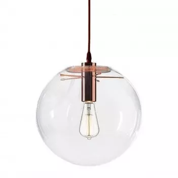 Подвес МЕРКУРИЙ прозрачный (с медными креплениями) d25 h200 E27 1*40W Kink light 07564-25,21