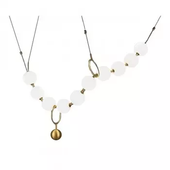 Подвес СТИН бронза плафоны opal (белые) w170*20 h150 Led 10*8W (4000К) Kink light 07623-10,20