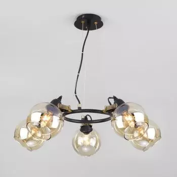 Подвесная люстра в стиле лофт Eurosvet 70119/5 черный Mateo