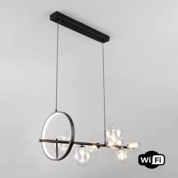Подвесной светильник с управлением по Wi-Fi 90167/8 черный Евросвет