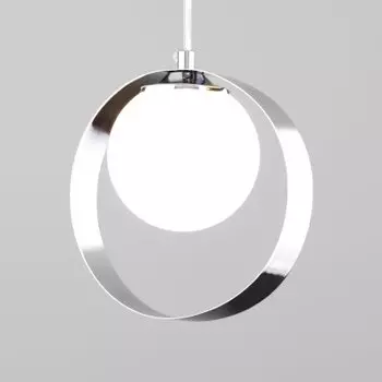 Подвесной светильник со стеклянным плафоном Eurosvet 50205/1 хром Dublin