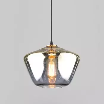 Подвесной светильник со стеклянным плафоном Eurosvet 50199/1 золото Franco