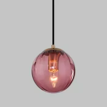 Подвесной светильник со стеклянным плафоном Eurosvet 50207/1 бордовый Juno