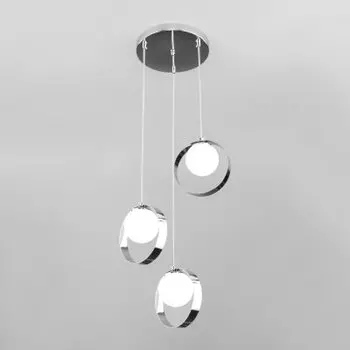 Подвесной светильник со стеклянными плафонами Eurosvet 50205/3 хром Dublin