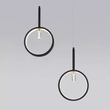 Подвесной светодиодный светильник с пультом управления 90249/3 черный Eurosvet Verge