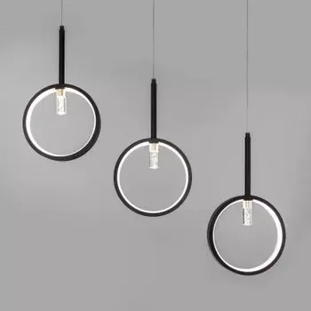 Подвесной светодиодный светильник с пультом управления 90249/5 черный Eurosvet Verge