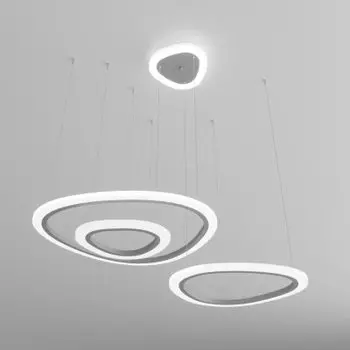 Подвесной светодиодный светильник с пультом управления Eurosvet Leggero 90230/3 серебро